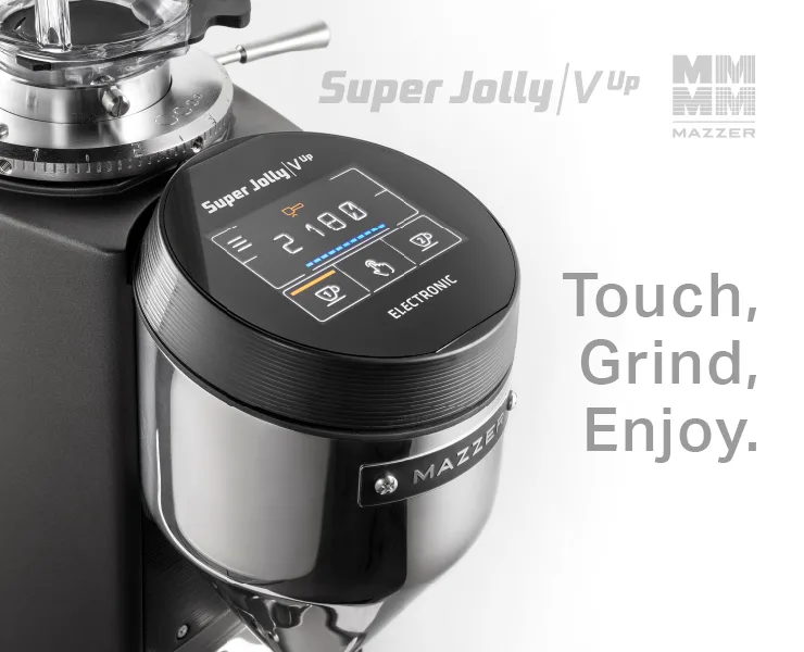 banner advertising Mazzer Super Jolly V up